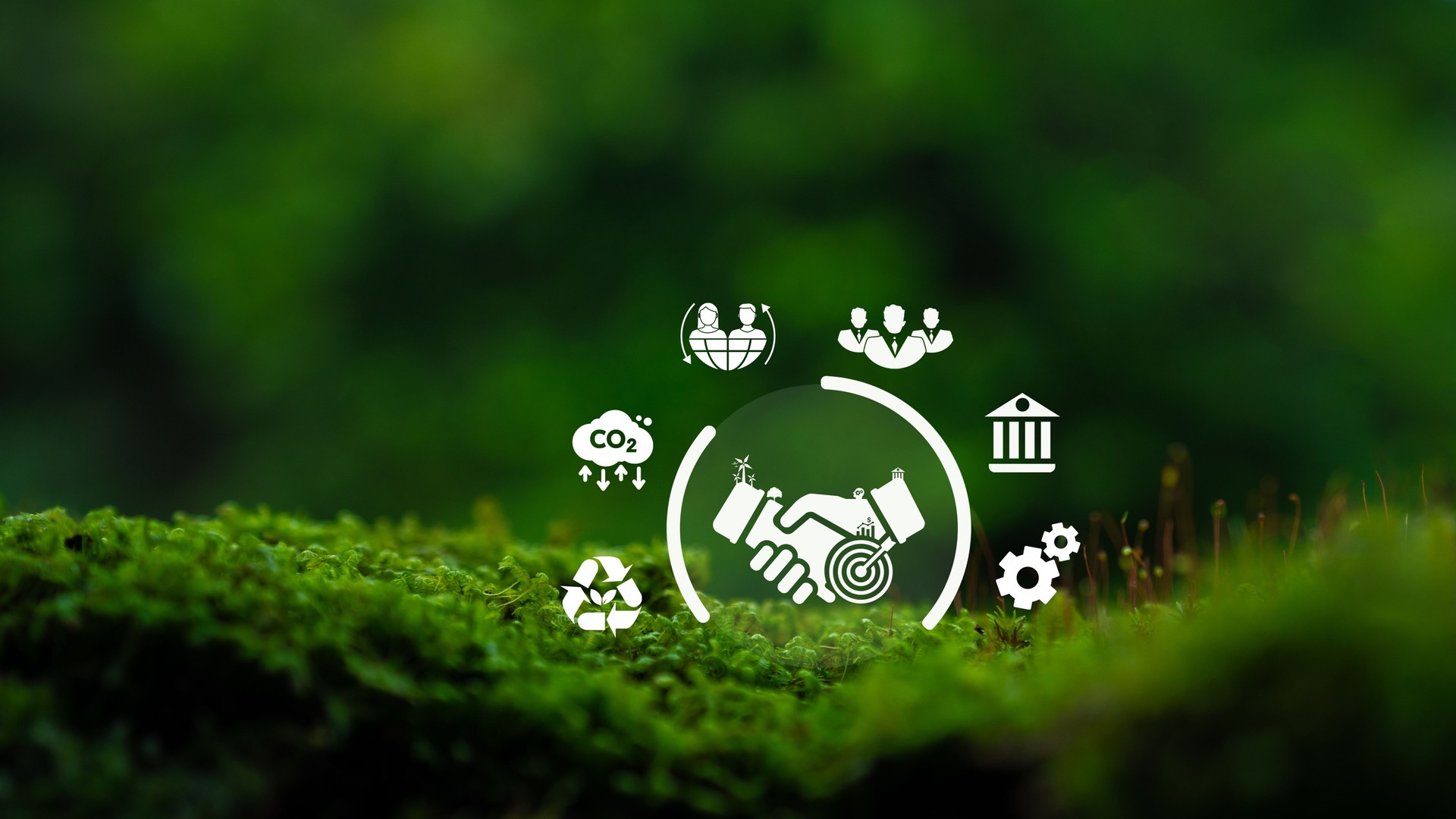 ESG Icon Environmental, Social and Governance Concept Sustainable Global Environment Concept